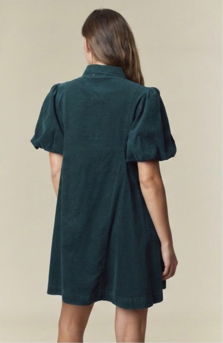 Button Up Dress In Teal