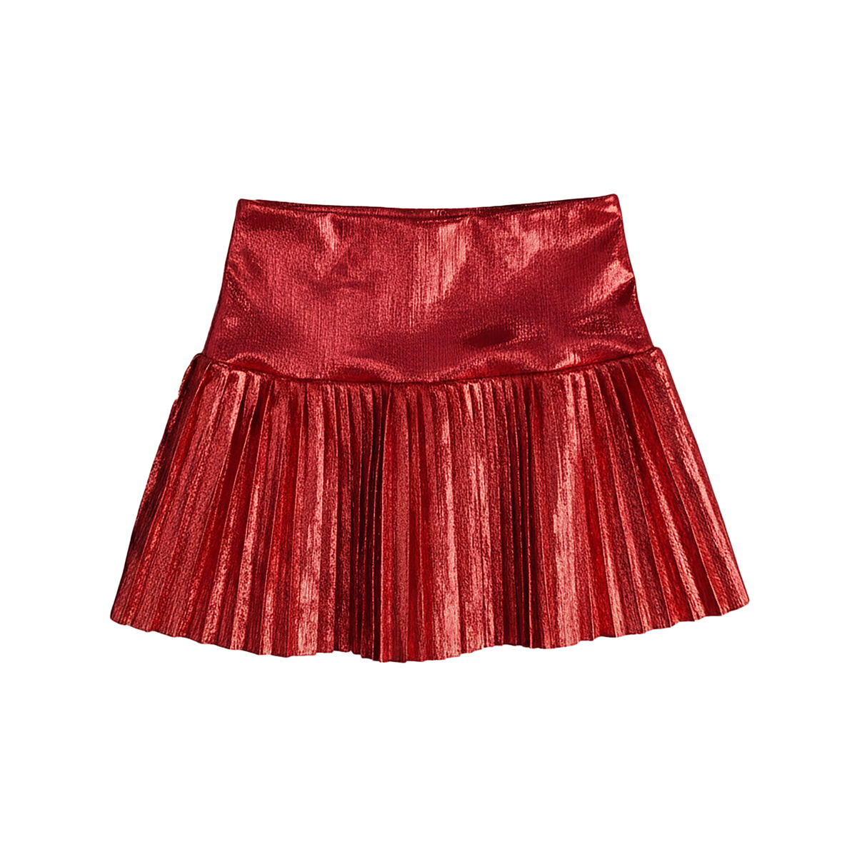 Metallic Drop Waist Skort