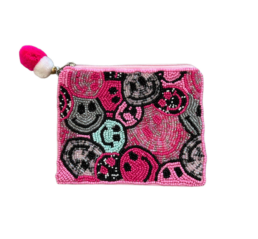 Multi Smiley Face Pouch
