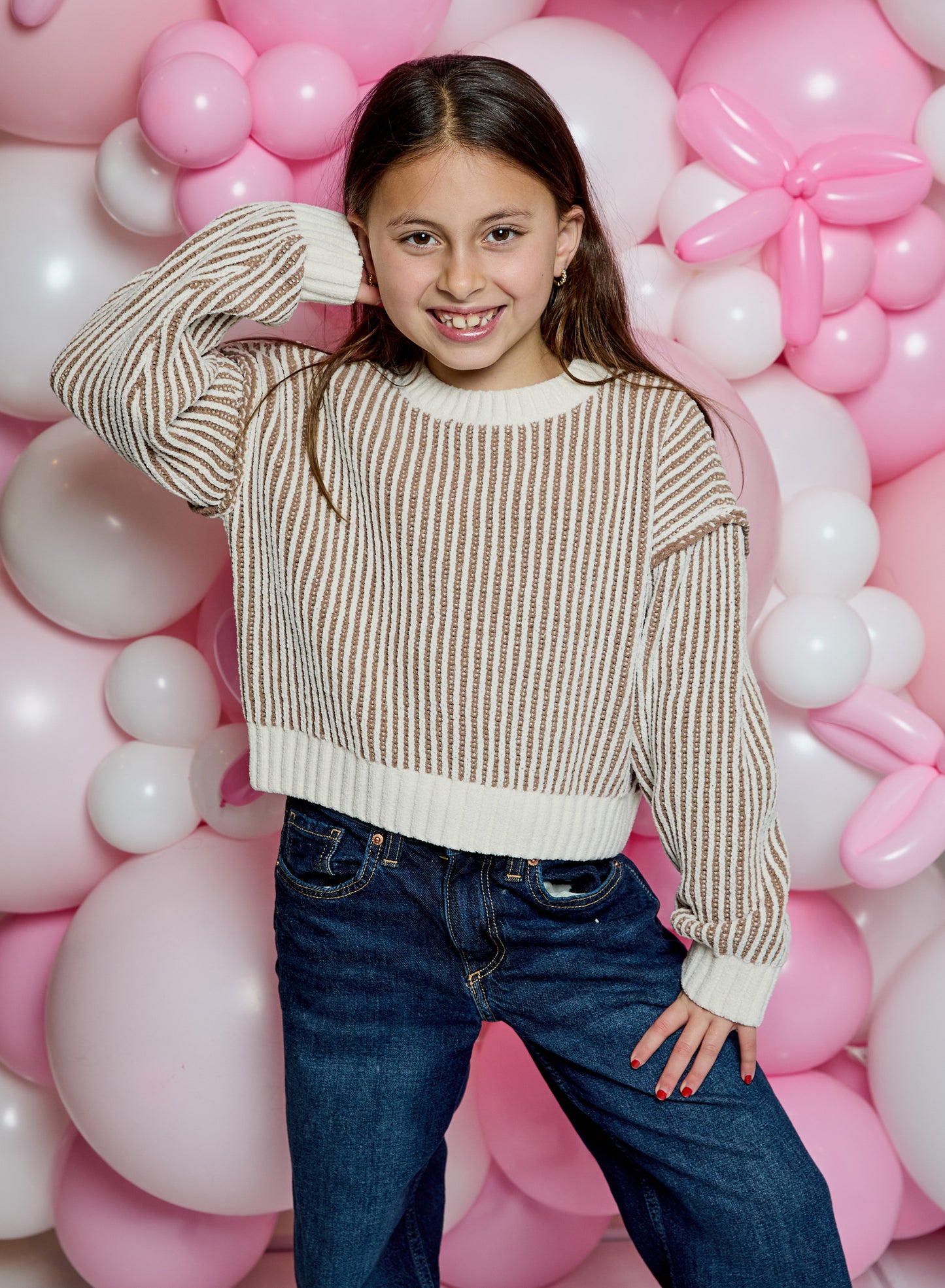 Taupe Stripe Sweater