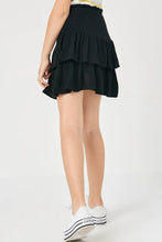 Load image into Gallery viewer, Tiered Mini Skirt Black
