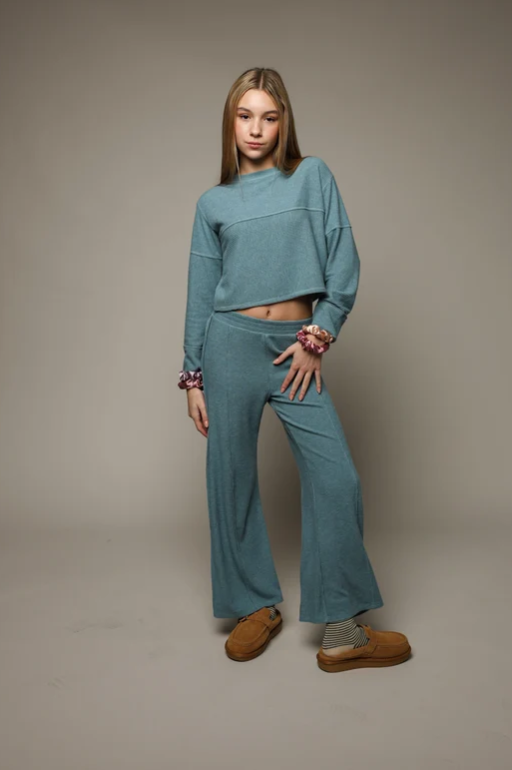 Glacier Smocked Hacci Pant