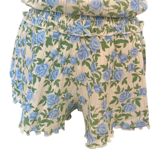 Floral Smocked Waistband Skort