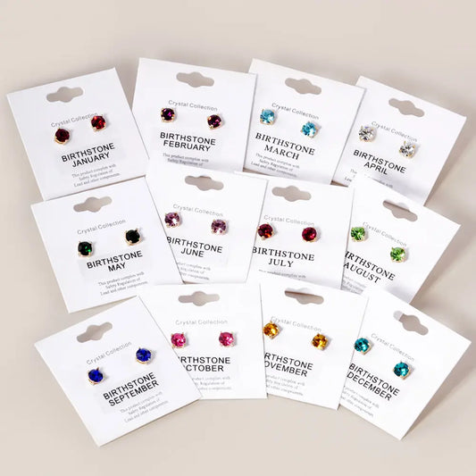 Birthday Stone Stud Earring
