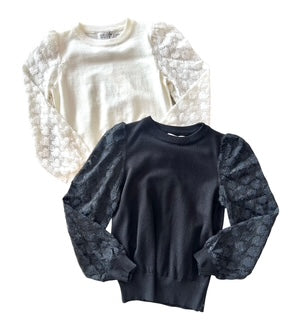 Heart Sleeve Knitted Sweater