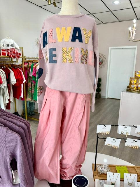 Pretty In Pink Barrel Pants