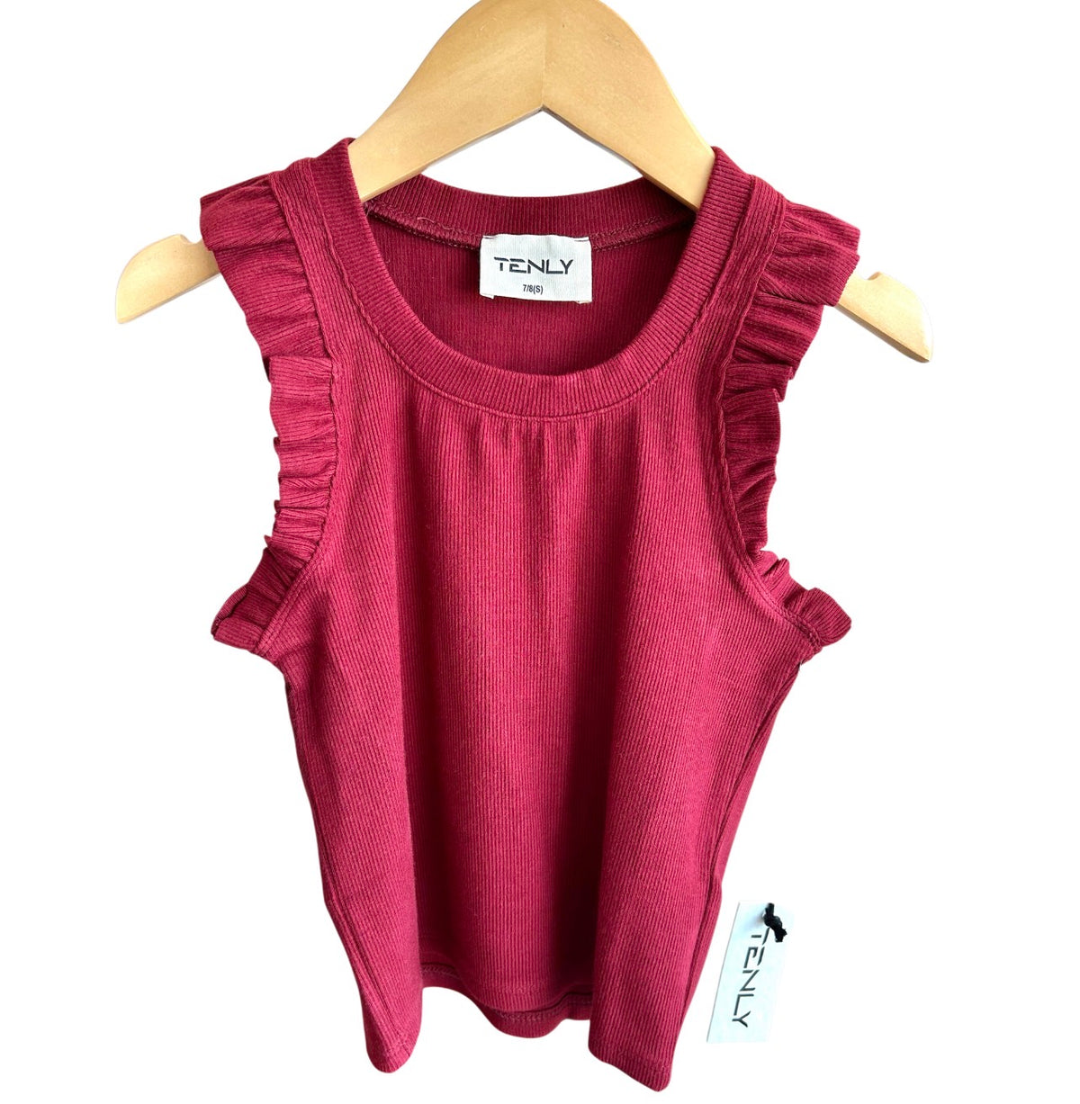 Cherry Ruffled Tank