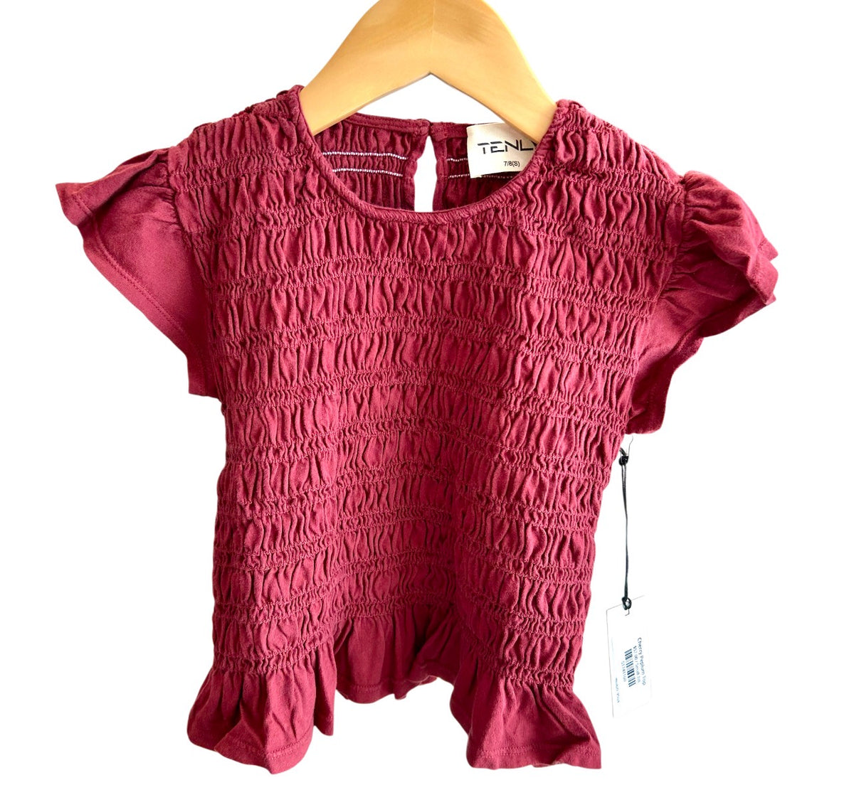 Cherry Peplum Top