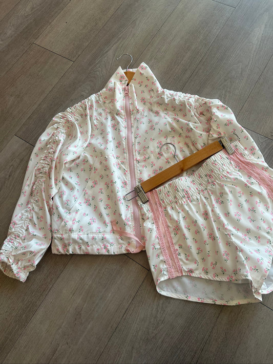 Pink Floral Shorts