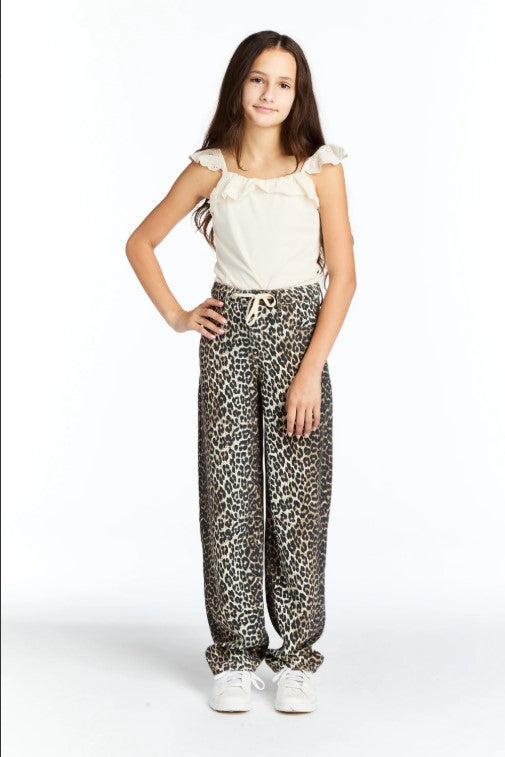 Leopard Barrel Jean