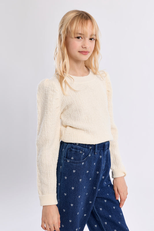 Ruffle Sleeve Knit Sweater