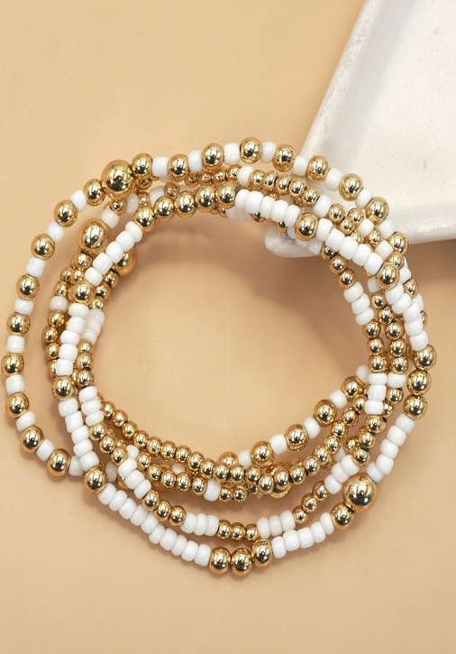 Multi-Layer Ball Chain Beaded Bracelet