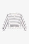 Navy & White Striped Henley
