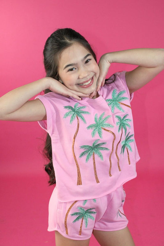 Palm Lurex Embroided Top