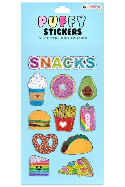Snack Puffy Stickers