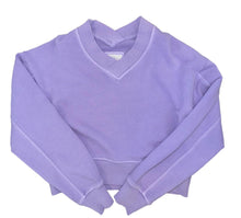 Load image into Gallery viewer, Lavender V Neck Sweatshirt
