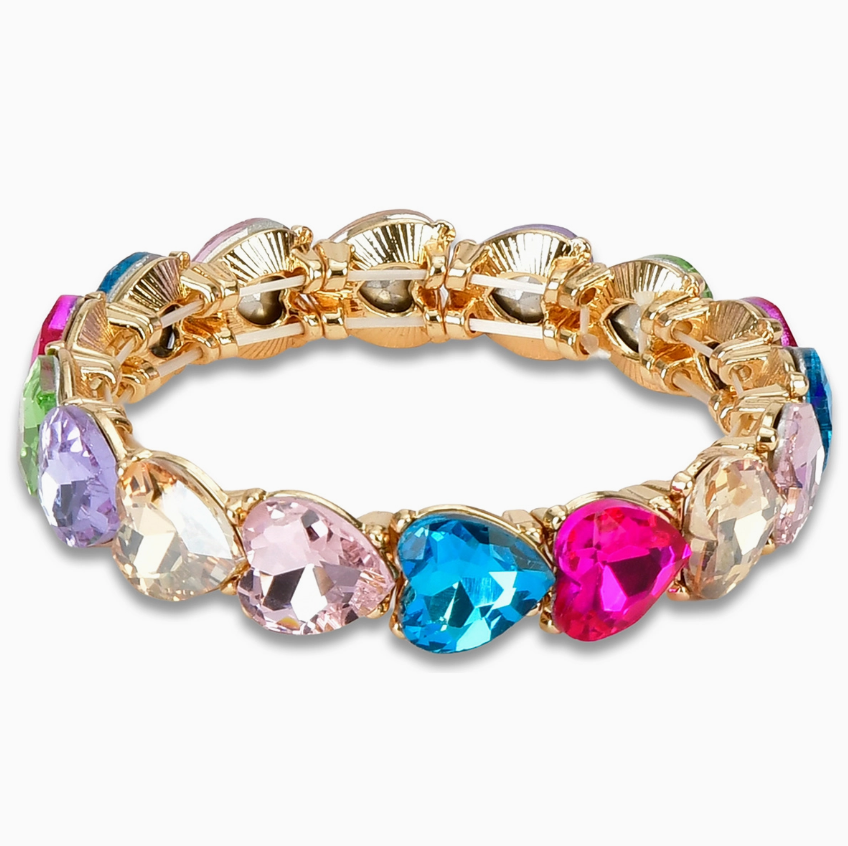 Rainbow Heart Bracelet