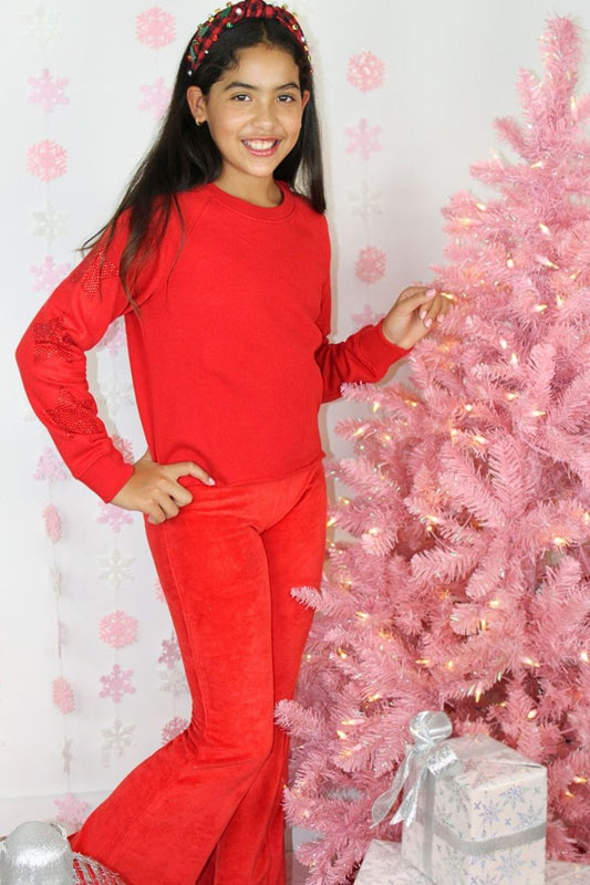 Red Flare Pants