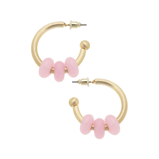 Olivia Gemstone Hoop Earring