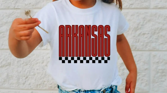 Arkansas Checkered Tee