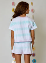 Load image into Gallery viewer, Teal/Pink Tie Dye Shorts
