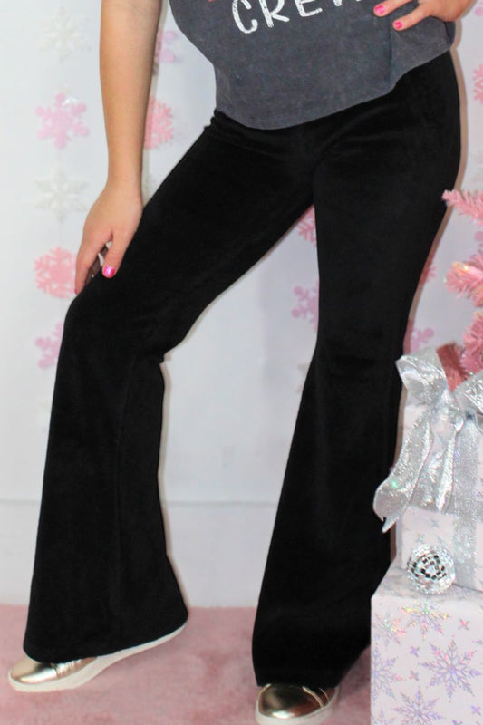 Black Super Flared Bell Bottom
