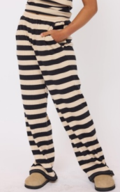 Striped Ribbed Pants