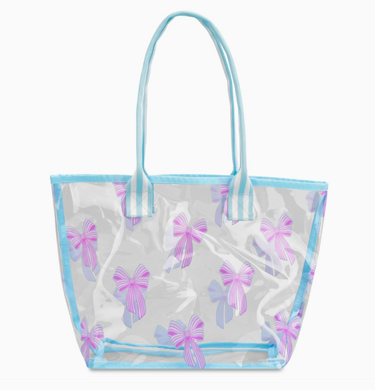 Spring Bows Clear Tote