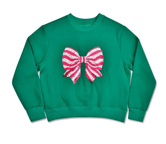 Bow Sequins Sweatshirt