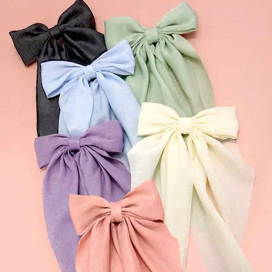 Organza Sheer Bow Hair Clips