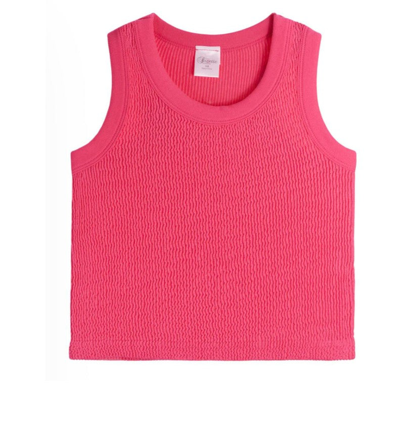 Brilliant Rose Smocked Tank