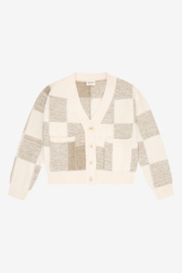 Checkered Pocket Cardigan