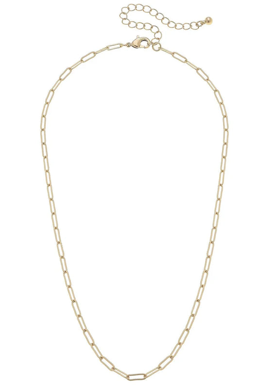 Celia Paperclip Chain Charm Necklace Base