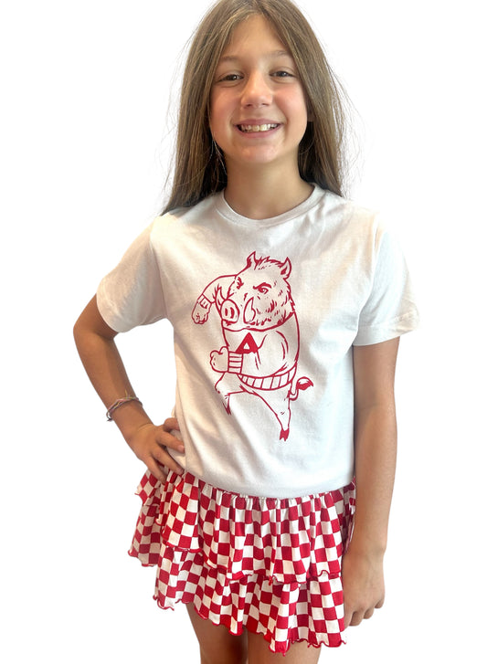 Red & White Skirt