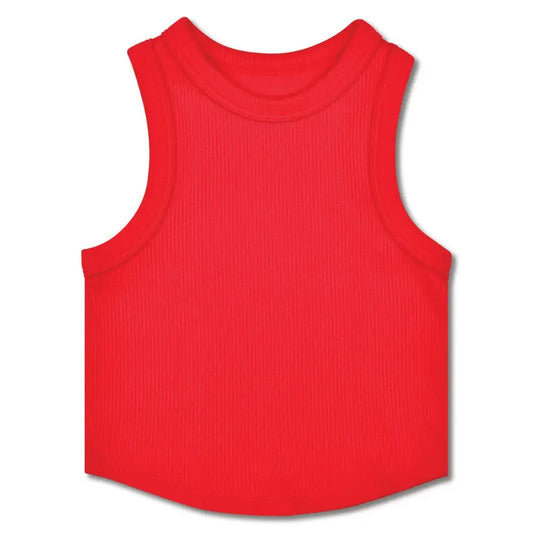 Cherry Red Cropped Racerback