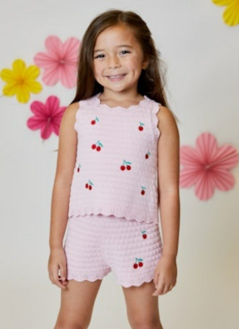 Pink Cherry Sweater Tank