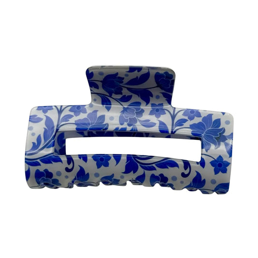 Karma Blue Floral Toile Hair Claw