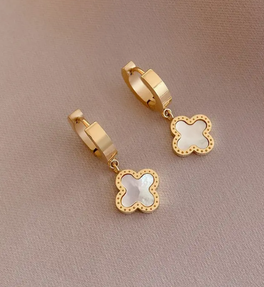 Clover Huggie Hoop Earring