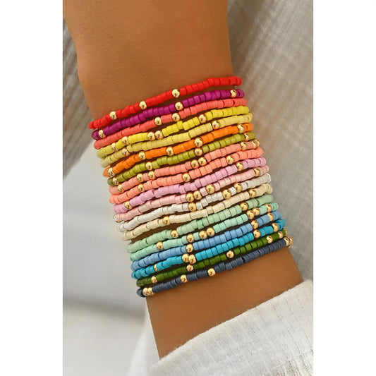 Colorful Bead Stretch Bracelet Set
