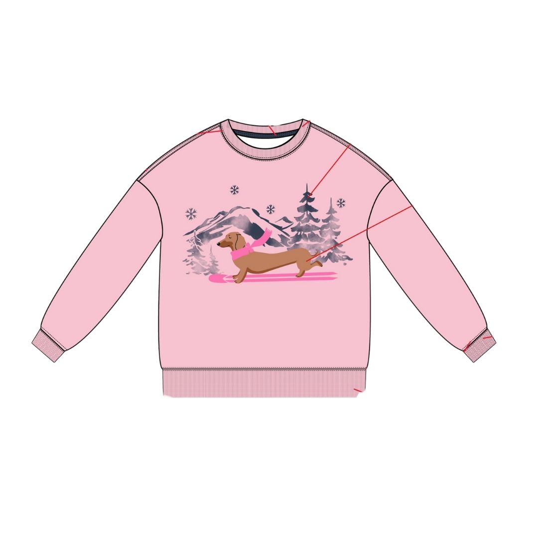 Dachshund Ski Sweatshirt
