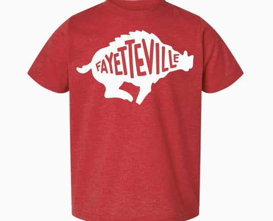 Red Fayetteville Hog Tee