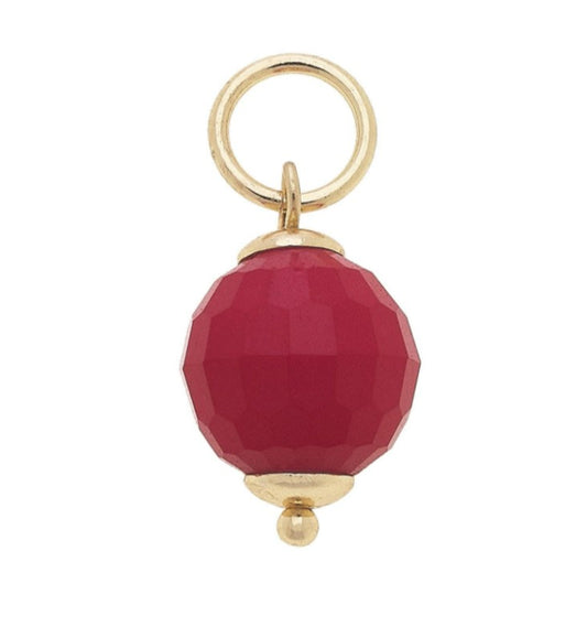 Fuchsia Bead Charm