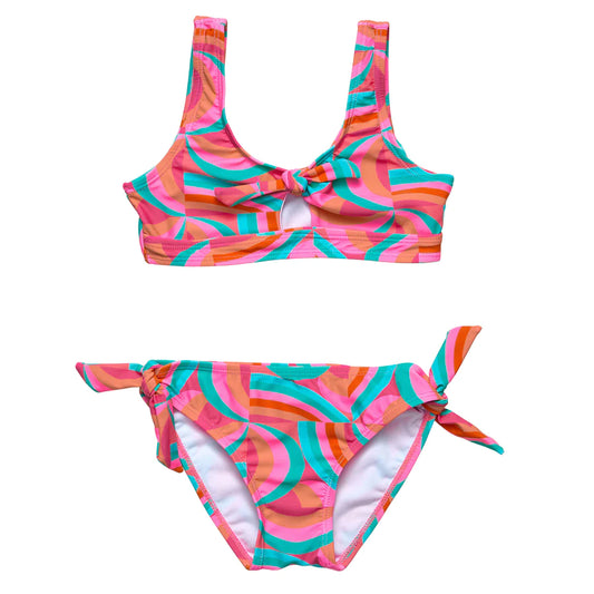 Geo Melon Knot Front Bikini