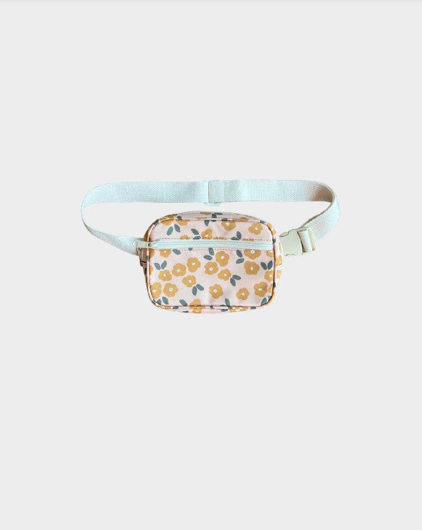 Gold Floral Mini Belt Bag