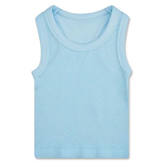 Ice Blue Cropped Racerback