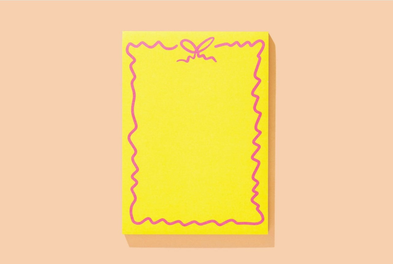 Yellow Bow Magnetic Notepad