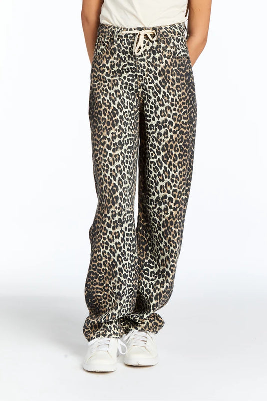 Leopard Print Pant with Drawstring