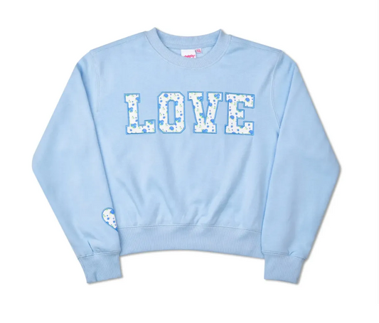 Blue Floral Love Sweatshirt