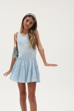 Lt Blue Drop Waist Dress