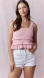 Ruffle Crochet Tank Top
